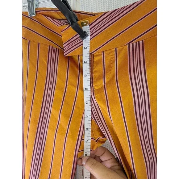 Alvin Valley Vintage 100% Silk Low Rise Wide Leg Flare Pants Size 4/26 (F05)